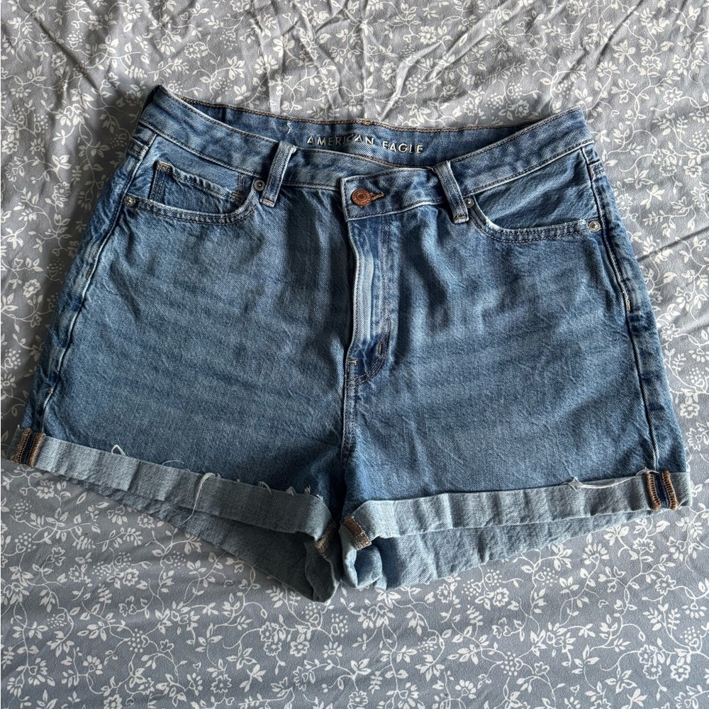 American Eagle Outfitters Blue Jean Shorts Classic Cuffed